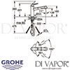 Grohe Eurodisc Cosmopolitan Single-Lever Sink Mixer Tap Dimensions